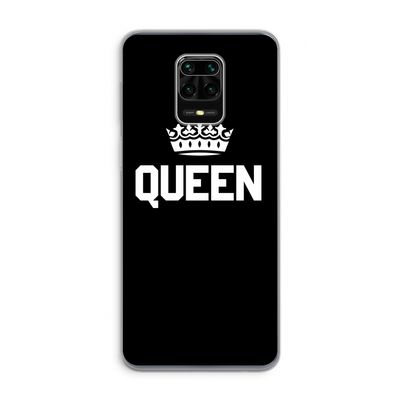 Queen zwart: Xiaomi Redmi Note 9 Pro Transparant Hoesje