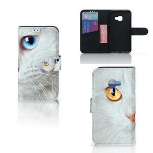 Samsung Galaxy Xcover 4 | Xcover 4s Telefoonhoesje met Pasjes Witte Kat