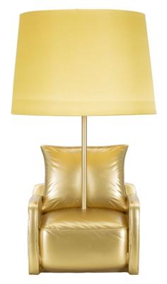 TAFELLAMP MIDCENTURY GEEL CM Ø 26X46