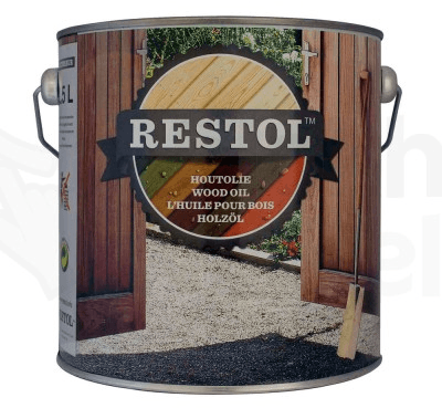restol houtolie transparant zijdeglans donker eiken 5 ltr