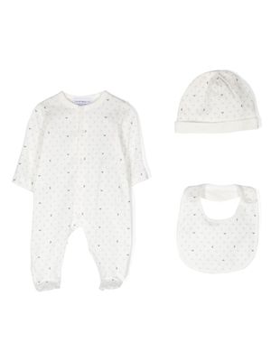 Emporio Armani Kids trousseau de naissance à logo imprimé - Blanc