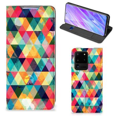 Samsung Galaxy S20 Ultra | Hoesje met Magneet | Geruit