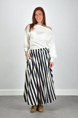 Weekend Max Mara rok Uomo 006 navy big stripe