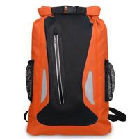 Buiten waterdichte droge dubbele schouderriem tas Dry Sack PVC Barrel tas capaciteit: 25L (oranje)