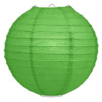 Luxe bol feest lampion - groen - dia 25 cm - papier