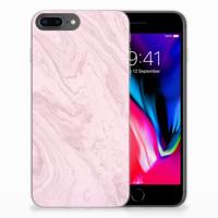 Apple iPhone 7 Plus | 8 Plus | TPU | Siliconen hoesje | Marble Pink - Origineel Cadeau Vriendin
