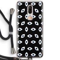 Eyes pattern: OnePlus 6 Transparant Hoesje met koord