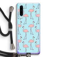 Anything Flamingoes: Huawei P30 Transparant Hoesje met koord