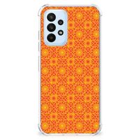 Samsung Galaxy A23 Doorzichtige Silicone Hoesje Batik Oranje - thumbnail