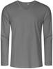 Promodoro XO1460 Men´s V-Neck T-Shirt Long Sleeve - Steel Grey (Solid) - M