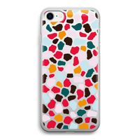 Colored Giraffe: iPhone SE 2020 Transparant Hoesje