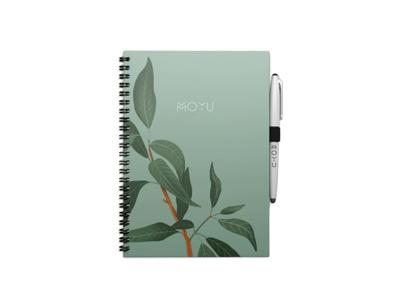 MOYU Uitwisbaar notitieboek - hardcover a5 - lovely leaf