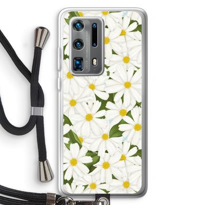 Summer Daisies: Huawei P40 Pro Plus Transparant Hoesje met koord