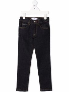 Philipp Plein Junior jean droit à taille mi-haute - Bleu