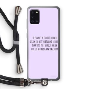 Regenboog: Samsung Galaxy A31 Transparant Hoesje met koord