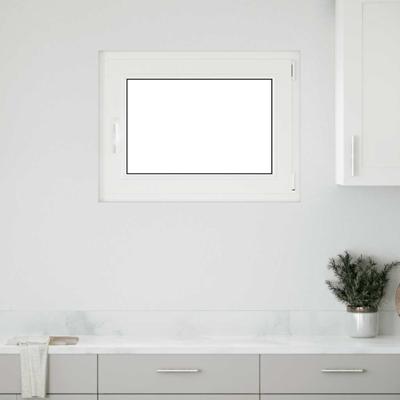 Kelderraam "RISOR" 80x50 cm draai-kiep DIN rechts wit