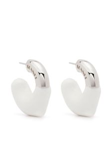 Sunnei petites boucles d'oreilles Rubberized - Argent