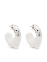 Sunnei petites boucles d'oreilles Rubberized - Argent