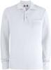 Clique 028235 Basic Polo LS Pocket - Wit - XS