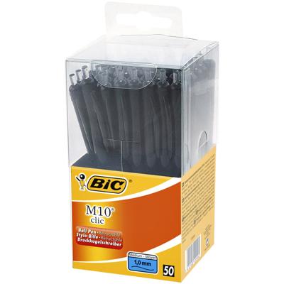 Balpen bic m10 tubo 50 m zwart Balpen bic m10 tubo 50 m zwart