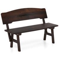 Tuinbank Weerbestendig Zitbank met Rugleuning Houten Bank voor 2-Zits Terrasbank van Hout Parkbank voor Tuin Balkon Terras