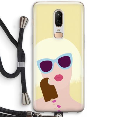 Ice cream: OnePlus 6 Transparant Hoesje met koord