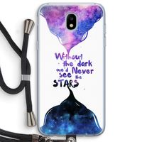 Stars quote: Samsung Galaxy J5 (2017) Transparant Hoesje met koord