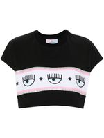 Chiara Ferragni t-shirt crop à imprimé Maxi Logomania - Noir