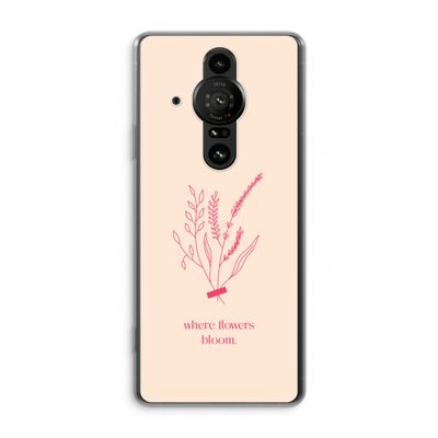 Where flowers bloom: Sony Xperia Pro-I Transparant Hoesje