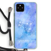 Sterrenbeeld - Licht: Pixel 5a 5G Transparant Hoesje met koord