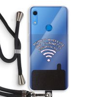 Home Is Where The Wifi Is: Huawei Y6s Transparant Hoesje met koord