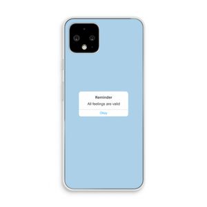 Reminder: Pixel 4 Transparant Hoesje
