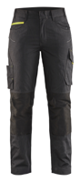 Blåkläder Dames service werkbroek met stretch 71951330 | Zwart/High-Vis Geel | Maat 44 - 7330509647134