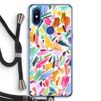 Watercolor Brushstrokes: Xiaomi Mi Mix 3 Transparant Hoesje met koord
