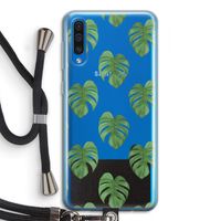 Monstera leaves: Samsung Galaxy A50 Transparant Hoesje met koord