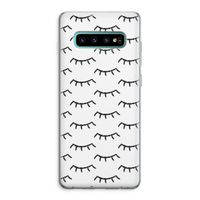 Wimpers: Samsung Galaxy S10 Plus Transparant Hoesje