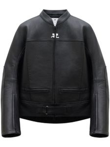 Courrèges veste bomber Scuba en cuir - Noir