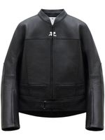 Courrèges veste bomber Scuba en cuir - Noir - thumbnail