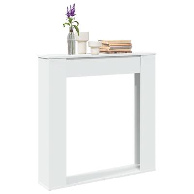 Haardombouw 100x20x100 cm bewerkt hout wit