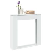 Haardombouw 100x20x100 cm bewerkt hout wit