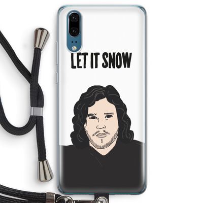 Let It Snow: Huawei P20 Transparant Hoesje met koord