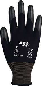 Asatex Handschoen | maat 9 zwart | polyamide m. Soft-polyurethaan | polyamide m. Soft-polyurethaan | 12 paar - 3709/9 3709/9