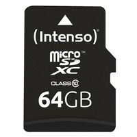 Intenso High Performance microSDXC-kaart 64 GB Class 10 Incl. SD-adapter - thumbnail