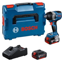 Bosch Blauw GDS 18V-750 C Accu slagmoeraanzetter | Inclusief 2x GBA 18V 5,0 Ah Accu&apos;s en lader GAL 18V-40 - 06019L9003