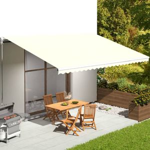 VidaXL Vervangingsdoek voor luifel 6x3,5 m crèmekleurig