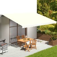 VidaXL Vervangingsdoek voor luifel 6x3,5 m crèmekleurig