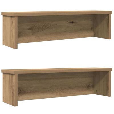 Keukenrekken stapelbaar 2 st 50x15x16 cm artisanaal eikenkleur