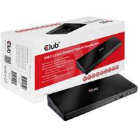 club3D USB-C™ 3.2 Gen1 Universal Triple 4K Charging Dock USB-C dockingstation Geschikt voor merk: Universeel Incl. laadfunctie