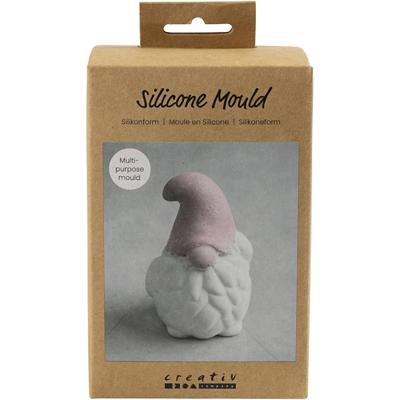 Creativ Company Siliconen vorm, kerstman, h: 10 cm, b: 6,5 cm, mat transparant, 1 stuk/ 1 doos