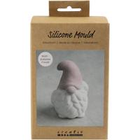 Creativ Company Siliconen vorm, kerstman, h: 10 cm, b: 6,5 cm, mat transparant, 1 stuk/ 1 doos